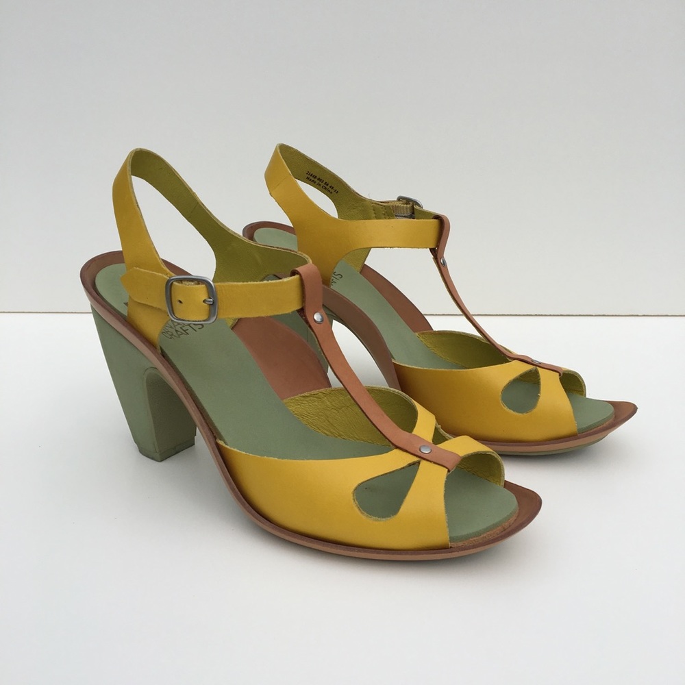 Funky Leather Sandal Camper Heels size 37